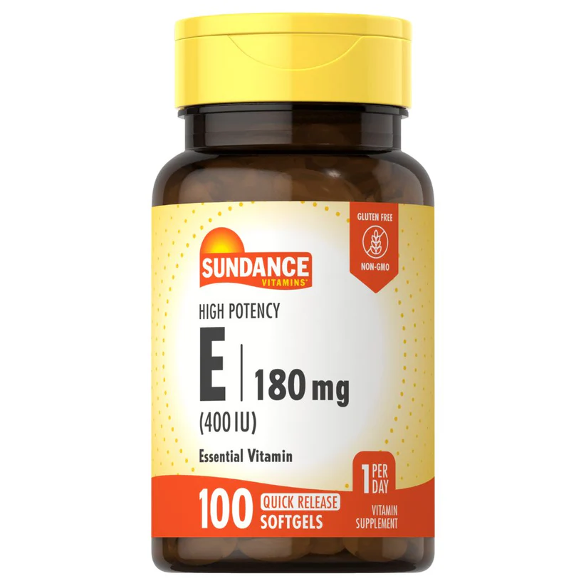 Vitamin E 180 mg (400 IU) High Potency 100 Immediate Release Softgels